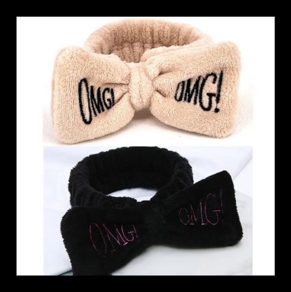 Soft & Fluffy "OMG" Hair Headband With Bow - Picture 10 of 13